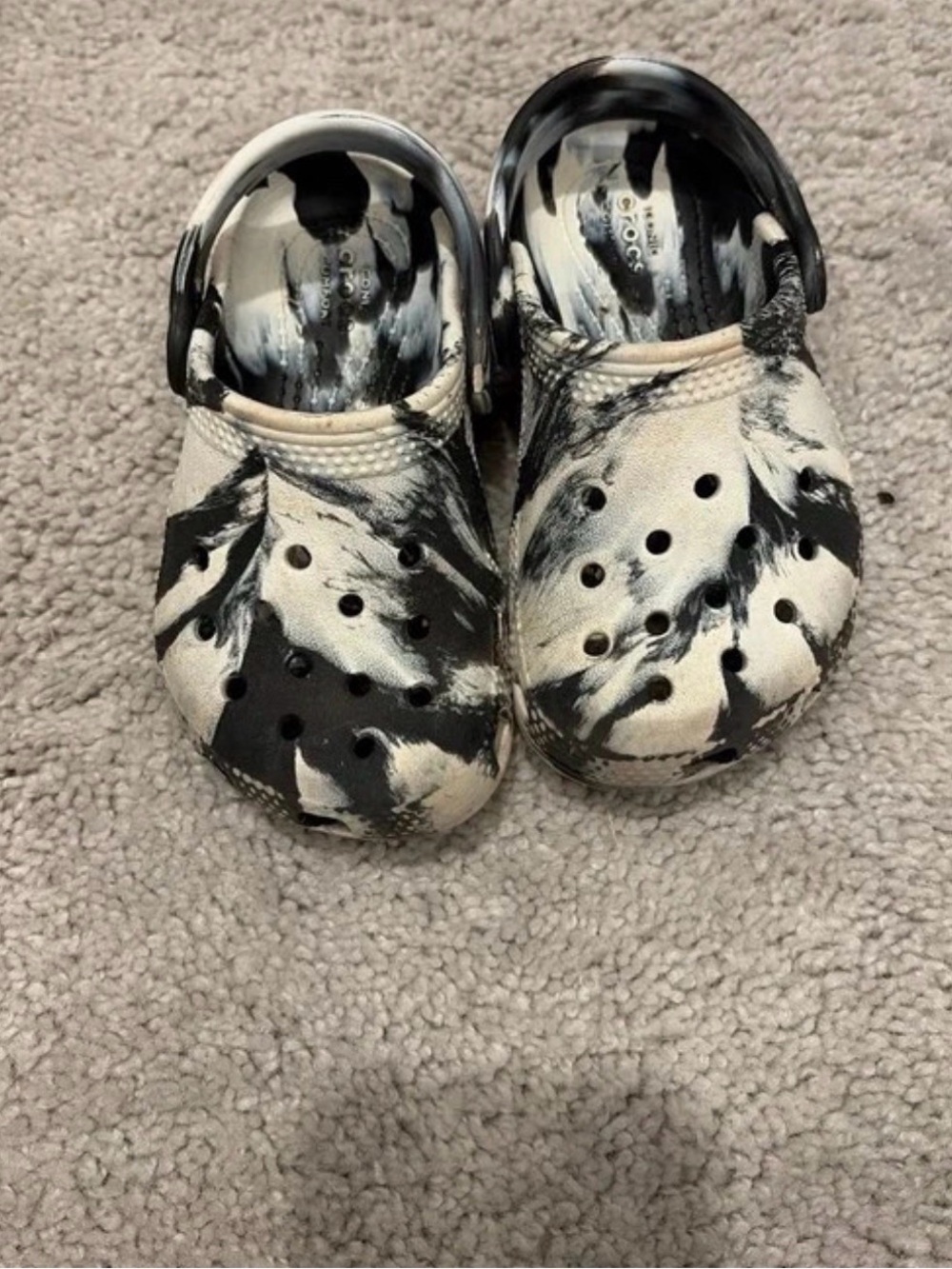 Crocs Black & White Marble